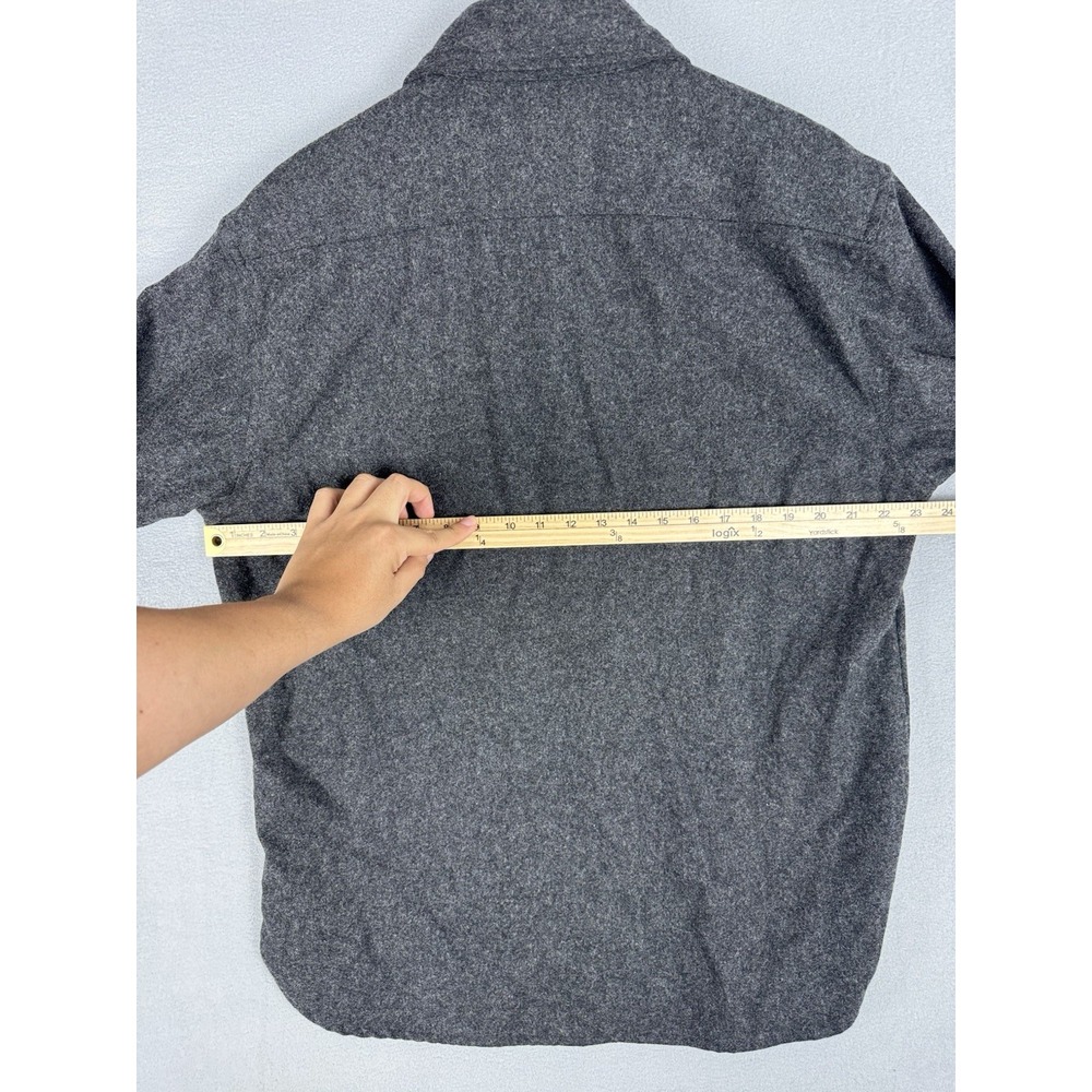 Schott CPO Wool Blend Shirt Shacket Men's Large Charcoal Gray Military Utility - Picture 12 of 14